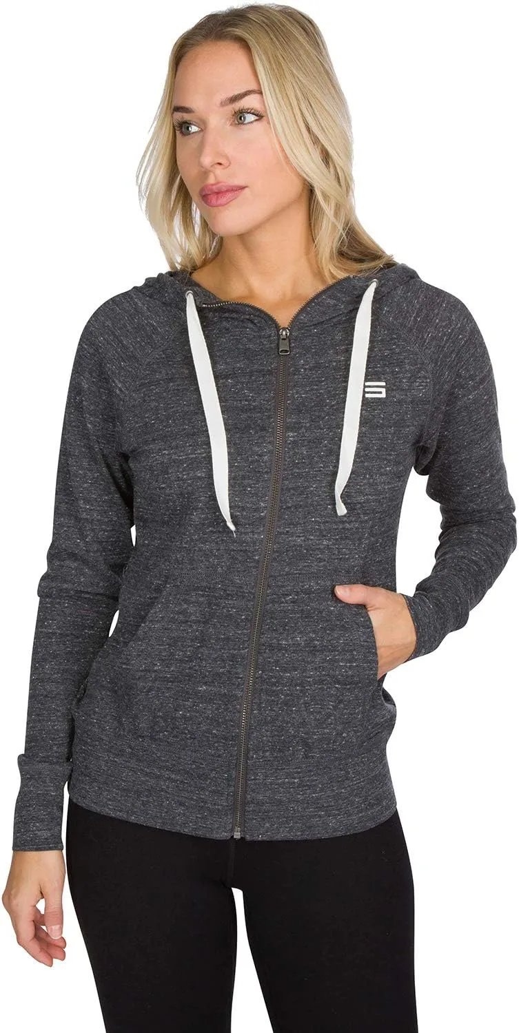 Three Sixty Six Dry Fit Sweatshirts for Women - Zip Up Hoodie Sweater Jacket with Dual Pockets