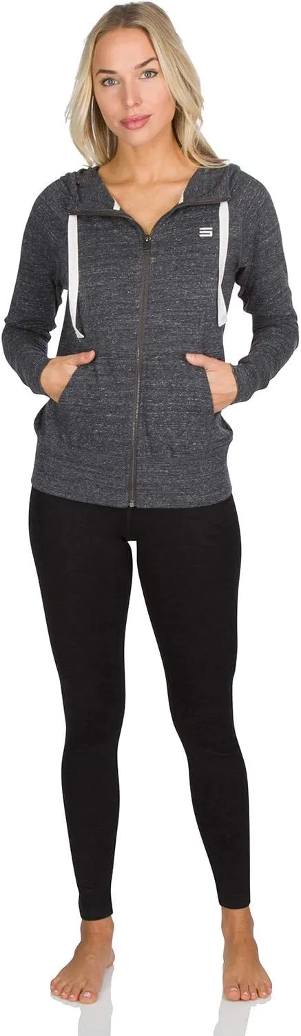 Three Sixty Six Dry Fit Sweatshirts for Women - Zip Up Hoodie Sweater Jacket with Dual Pockets