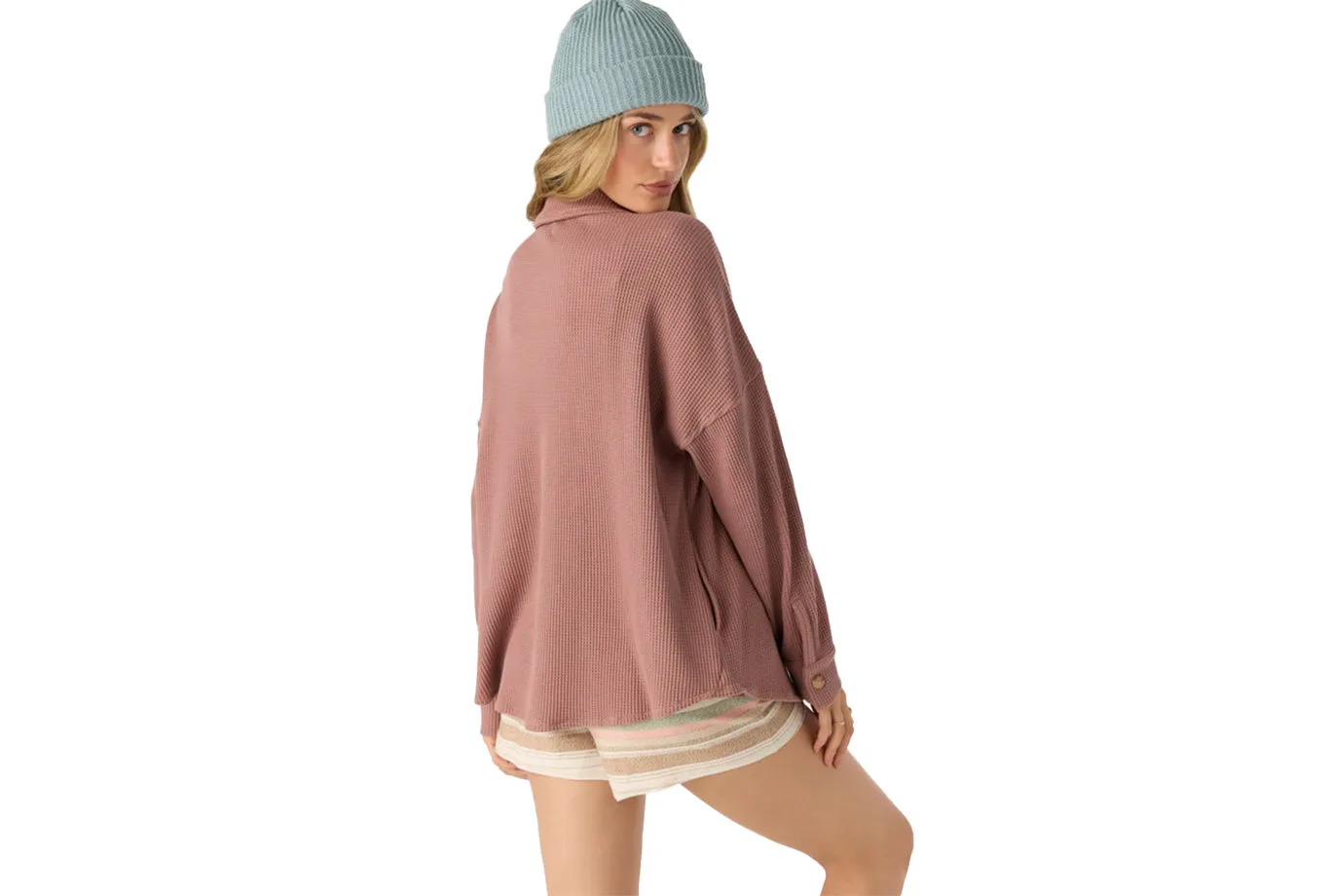 TOUR WAFFLE KNIT OVERSIZED SHACKET