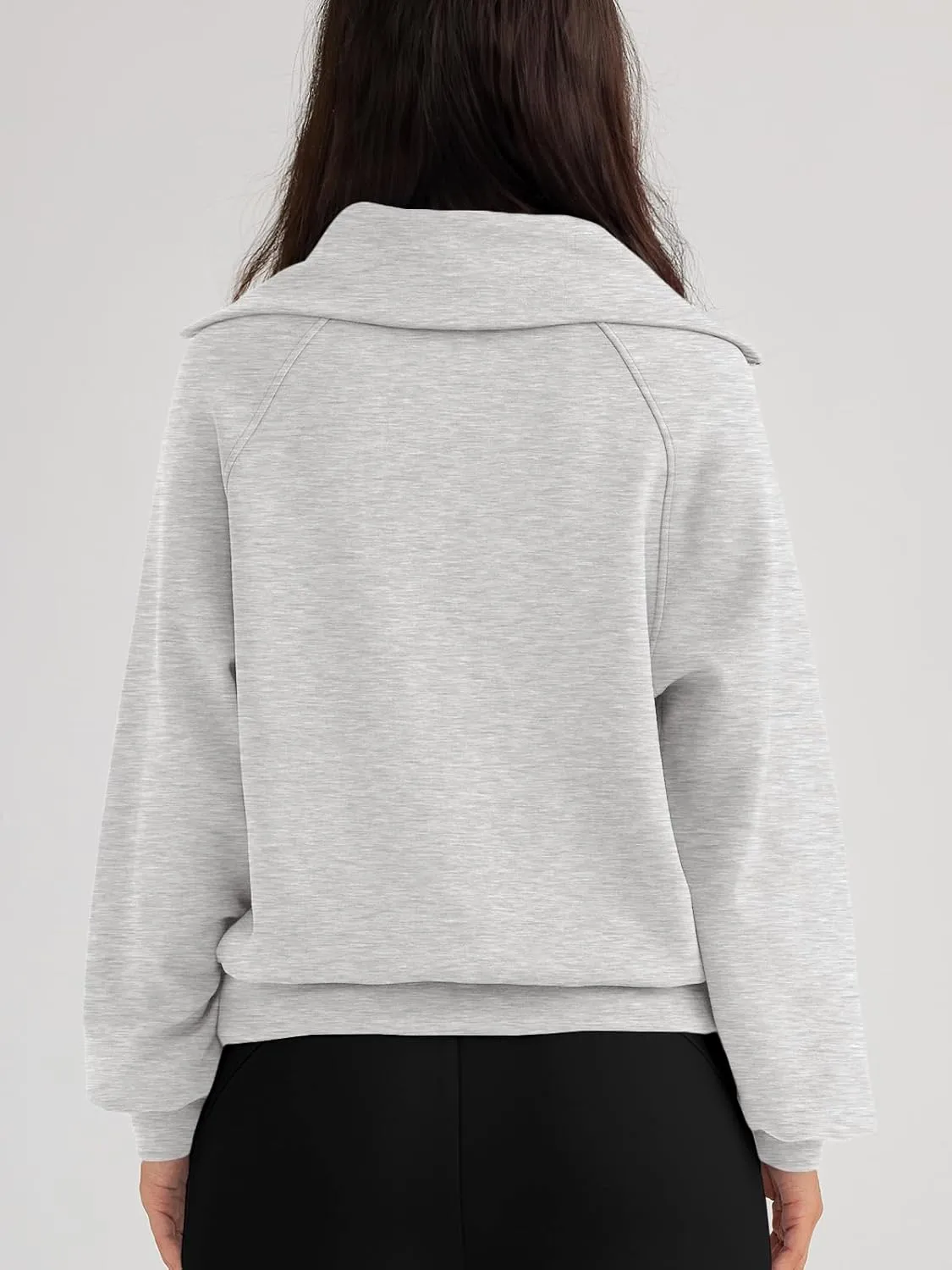 Trendy Queen Womens Oversized Sweatshirts Half Zip Pullover Long Sleeve Quarter Zip Hoodies Teen Girls Fall Y2K Clothes