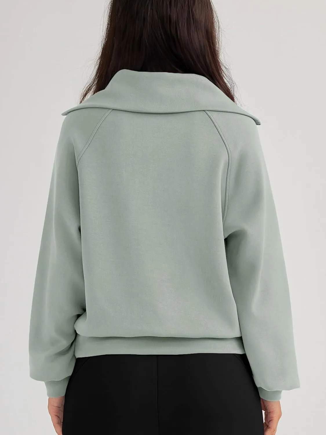 Trendy Queen Womens Oversized Sweatshirts Half Zip Pullover Long Sleeve Quarter Zip Hoodies Teen Girls Fall Y2K Clothes