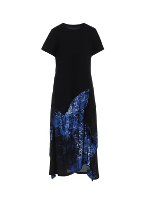 ULTIMA TRICOT RAYON PRINT TILE PATTERN SQUARE T-DRESSES