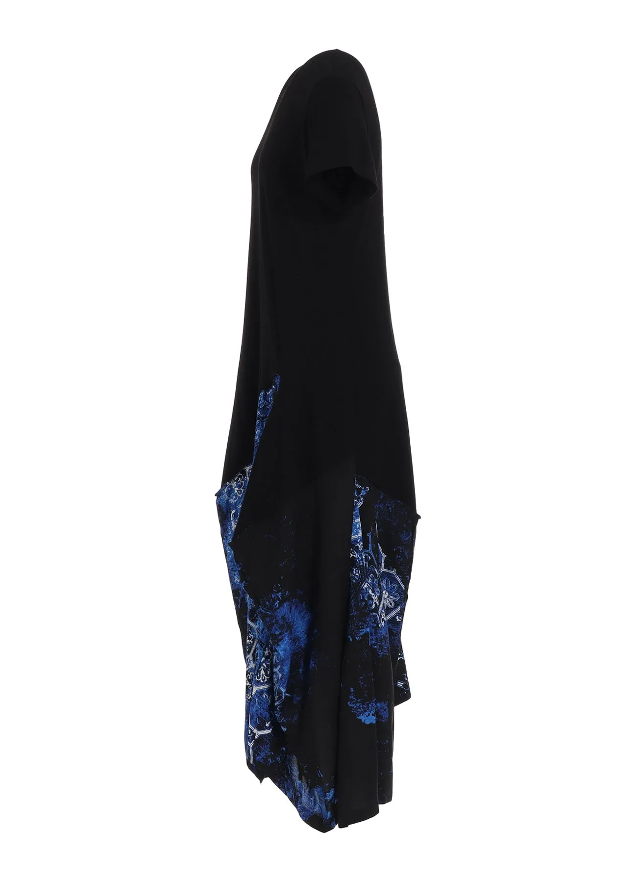 ULTIMA TRICOT RAYON PRINT TILE PATTERN SQUARE T-DRESSES