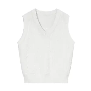 Vest Sleeveless Sweaters for Babies (white)