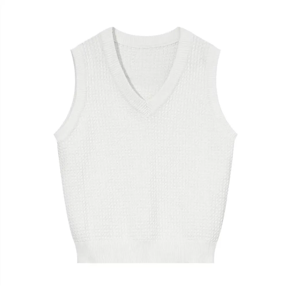 Vest Sleeveless Sweaters for Babies (white)