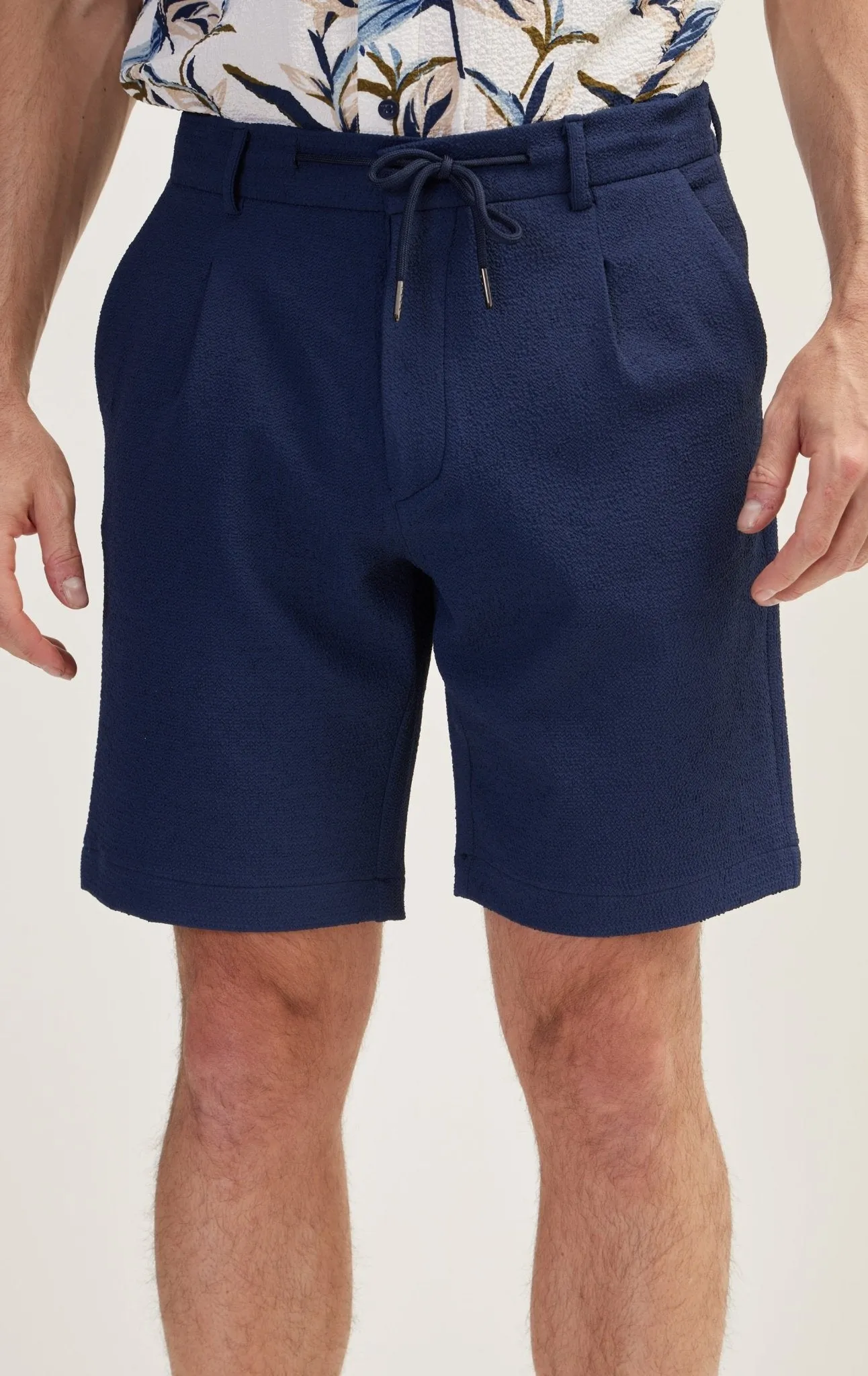 Waffle Stretch Beach Day Shorts - Navy