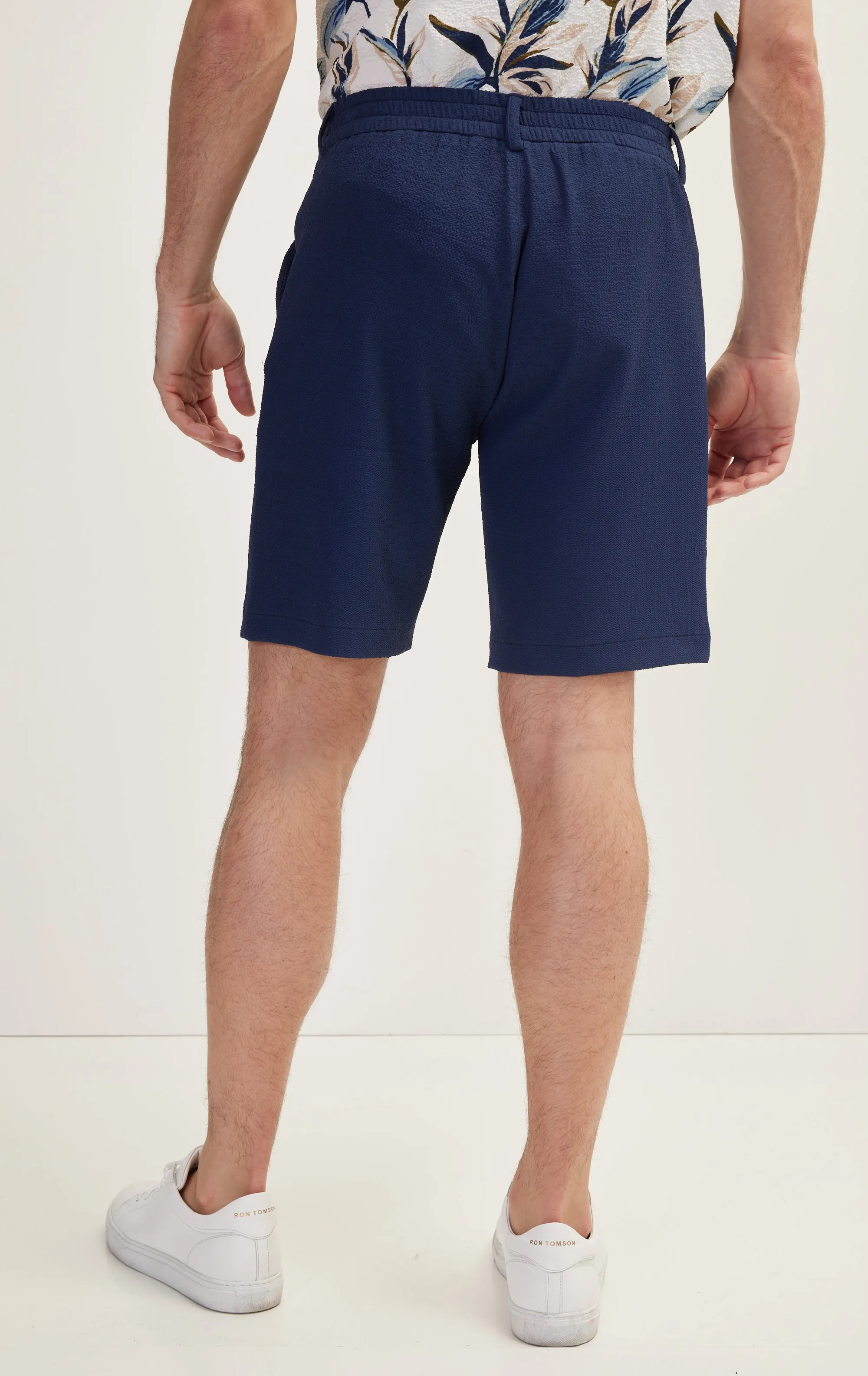 Waffle Stretch Beach Day Shorts - Navy
