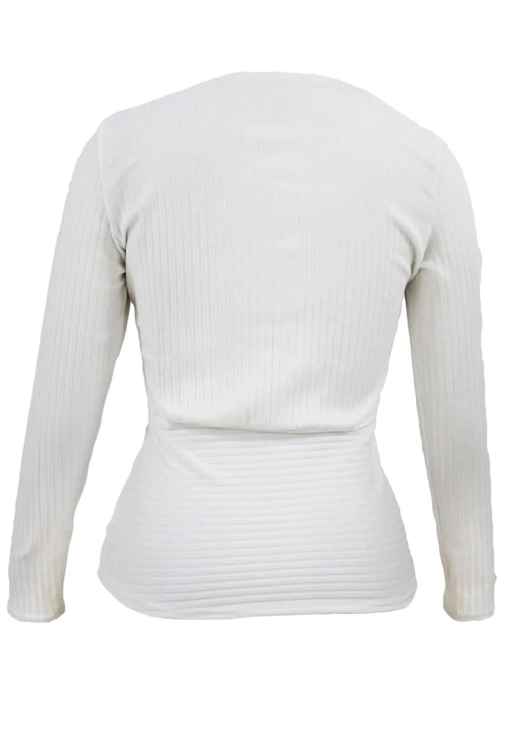 White Plunging Stretch Stylish Short Top