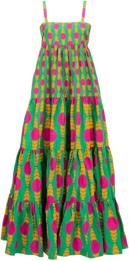 Women Boho Maxi Cami Dress Graphic Spaghetti Strap Long Dress Floral Backless Flowy Sundress Summer Beach Dress