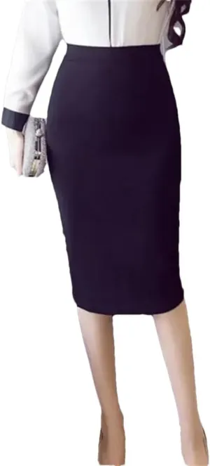 Women Pencil Long Skirts High Waist Casual Summer Sexy Skirts Slim Red Office Work Wear Black Skirt