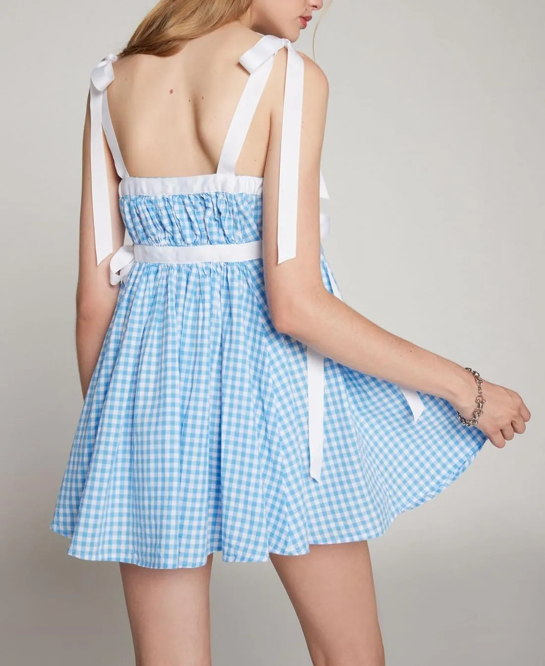 Women Striped Mini Cami Dress Spaghetti Strap Boho Short Dress Tie Shoulder Flowy Sundress Summer Beach Dress