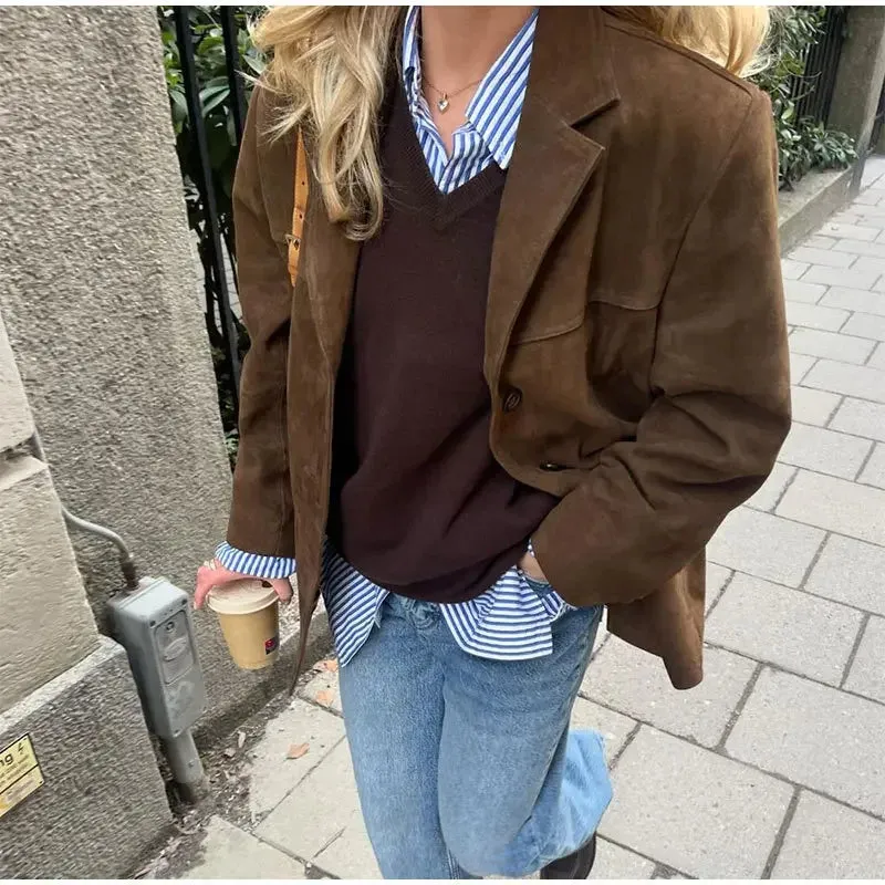 Women Vintage Suede Jackets