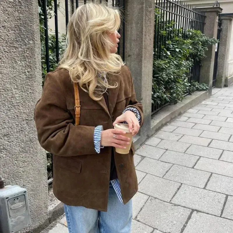 Women Vintage Suede Jackets
