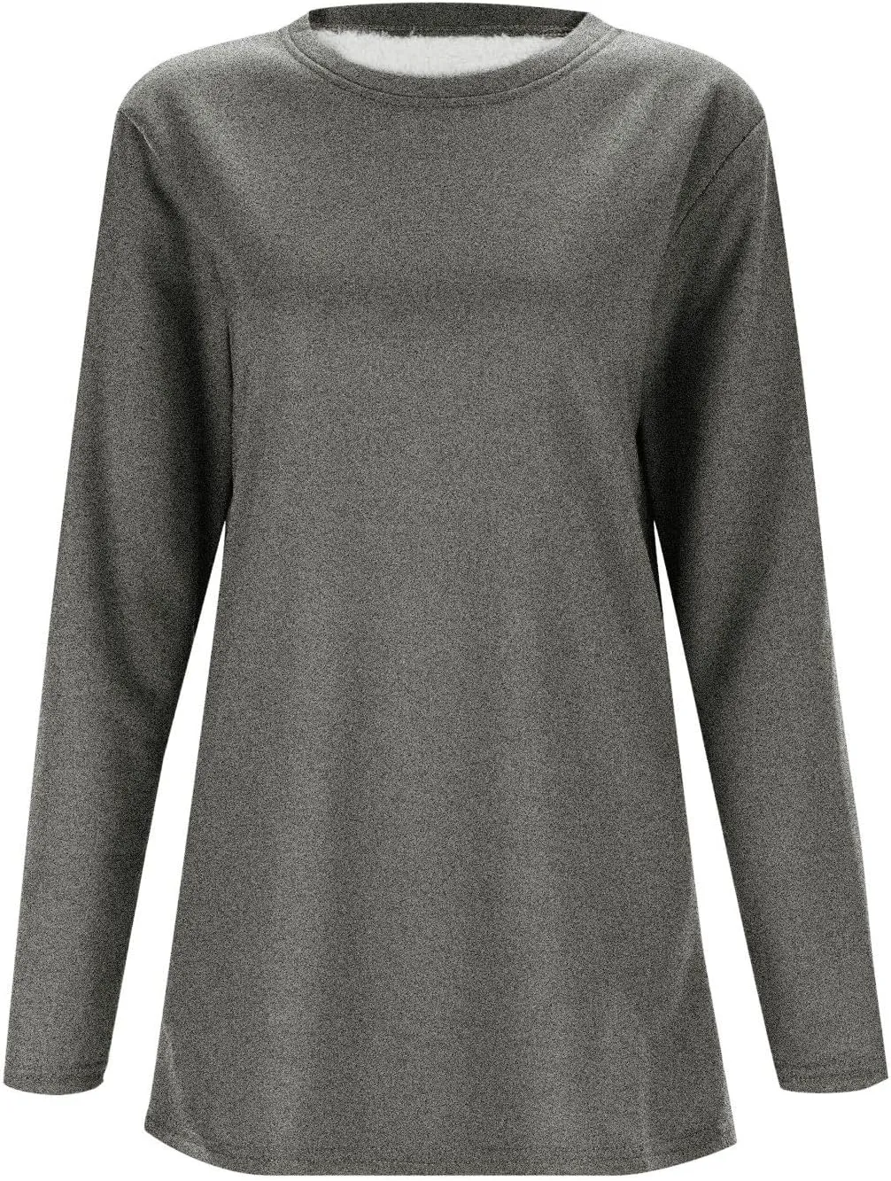 Women Warm Pajama Set Fleece Lined Long Sleeve Crewneck Sweatshirt Pullover Thicken High Waist Pants Loungewear