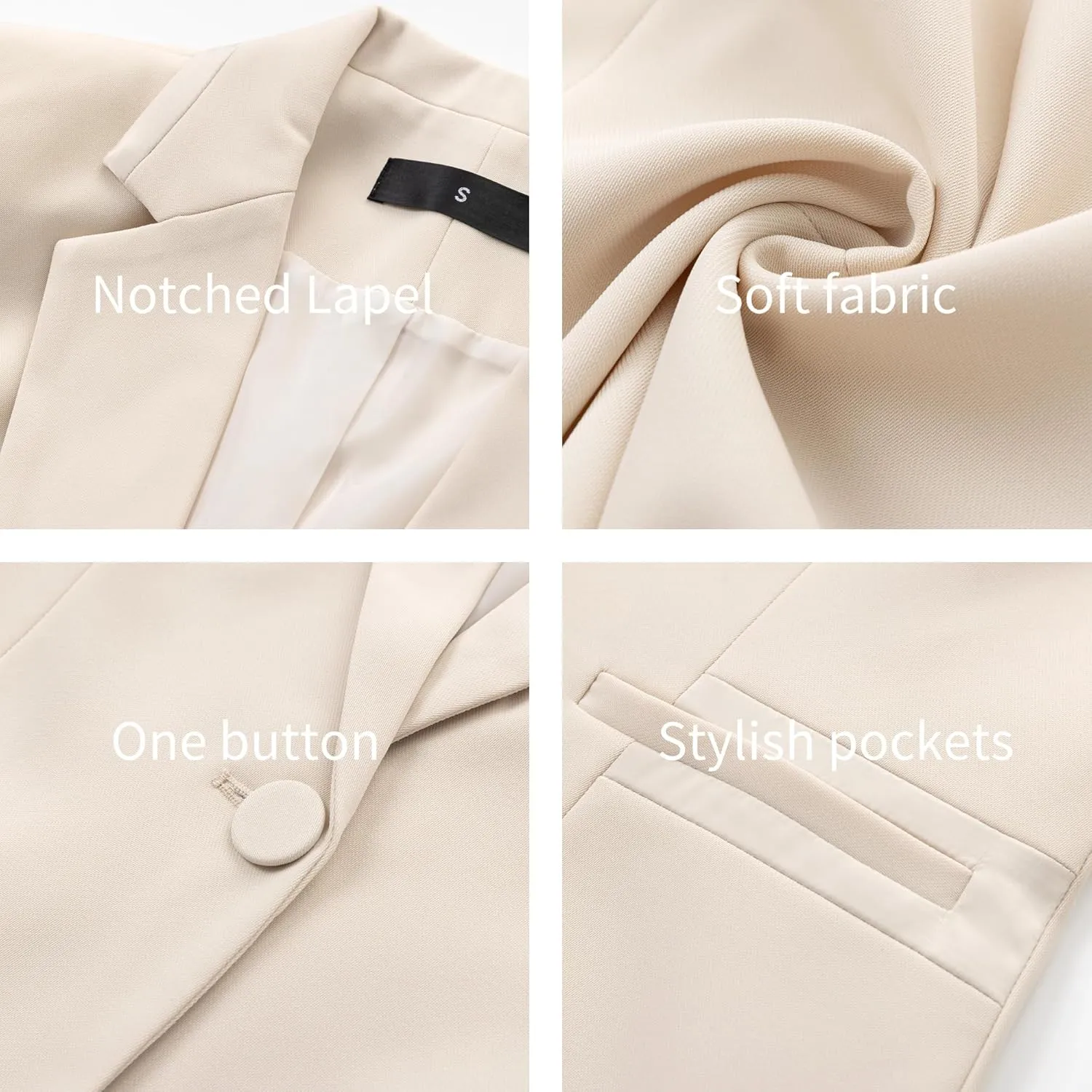 Women's 2 Piece Suit One Button Dressy Blazer Pants Suit Set Business Casual Outfits