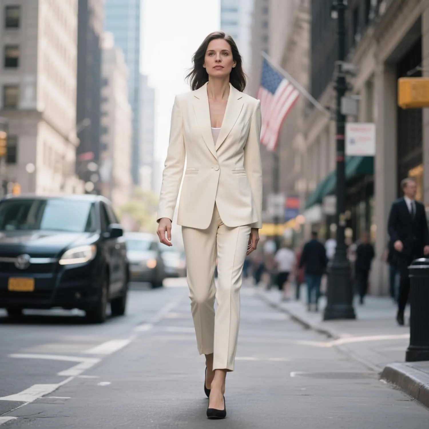 Women's 2 Piece Suit One Button Dressy Blazer Pants Suit Set Business Casual Outfits