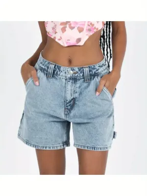 Women's Casual Light Blue Summer Denim Shorts