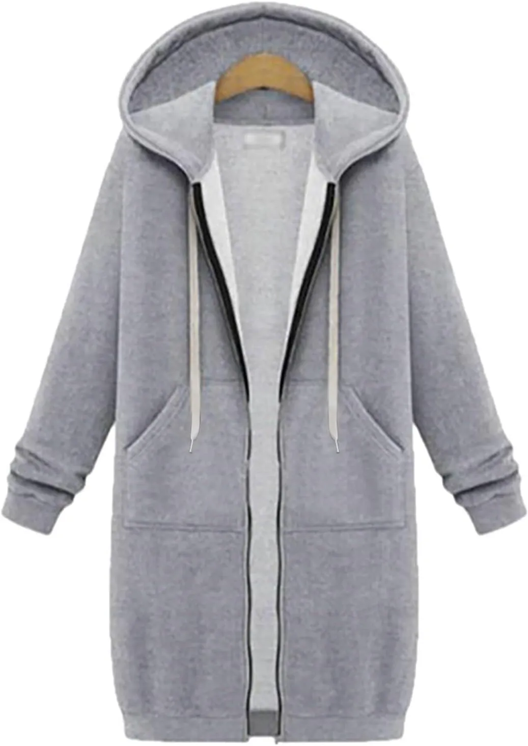 Women's Full Zip Up Hoodie Long Sleeve Hooded Sweatshirts Hoodies Fall Jacket Oversized Sweatshirts with Pockets