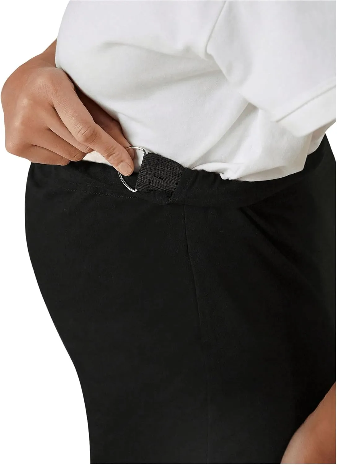 Women's Maternity Long Skirt High Waist Split Thigh Pregnancy Casual Bodycon Skirts