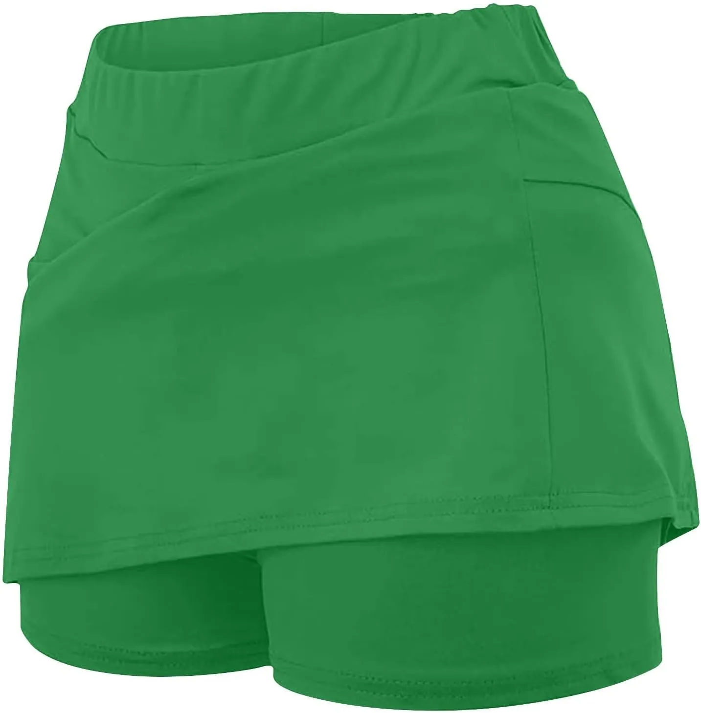 Women's Shorts Skirt Solid Mid-Rise Sports Fitness Casual Layered Shorts Thigh High Casual Exercise Pants 2025