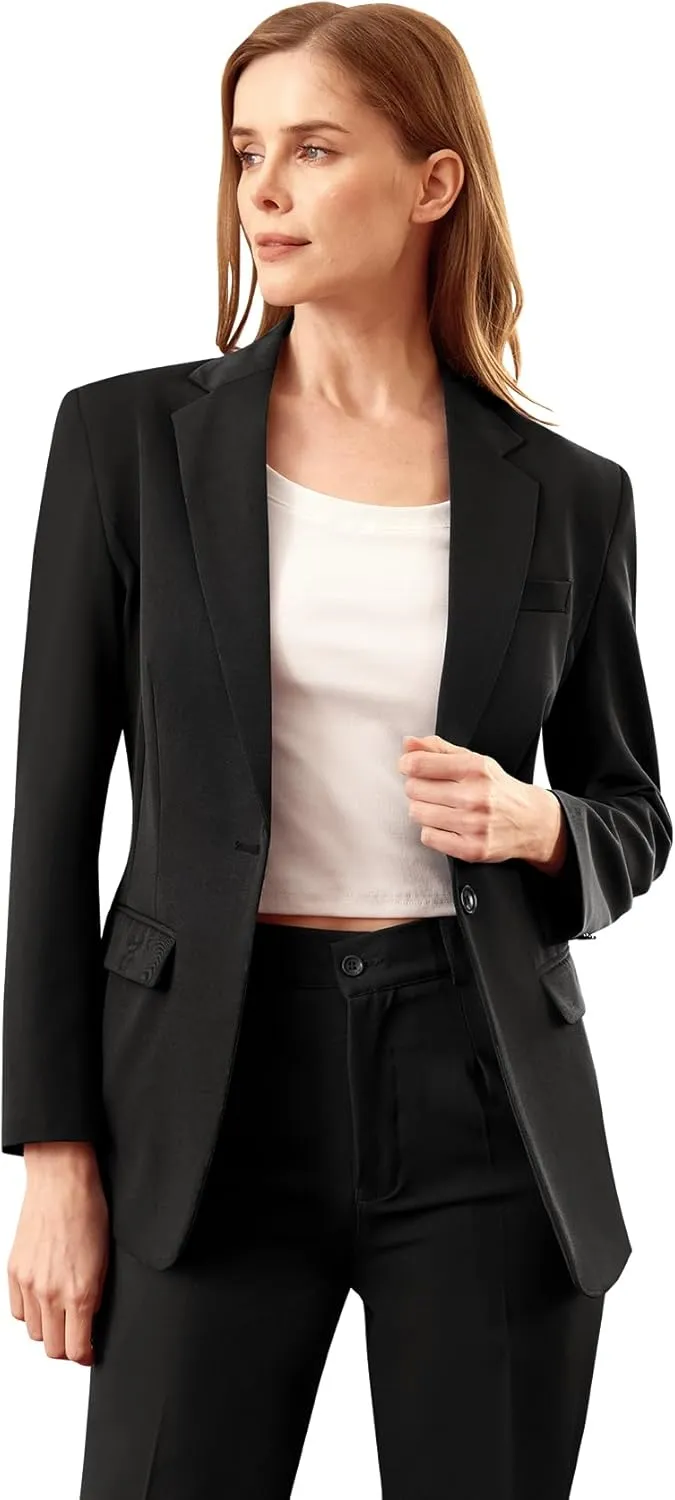 Womens Suit 2 Piece Slim Fit Outfits Suits Professional Blazer with Pants Dressy Casual Suiting Business Office Sets for Work