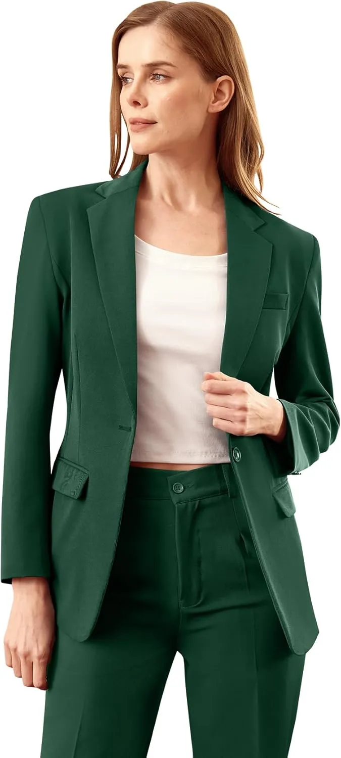 Womens Suit 2 Piece Slim Fit Outfits Suits Professional Blazer with Pants Dressy Casual Suiting Business Office Sets for Work