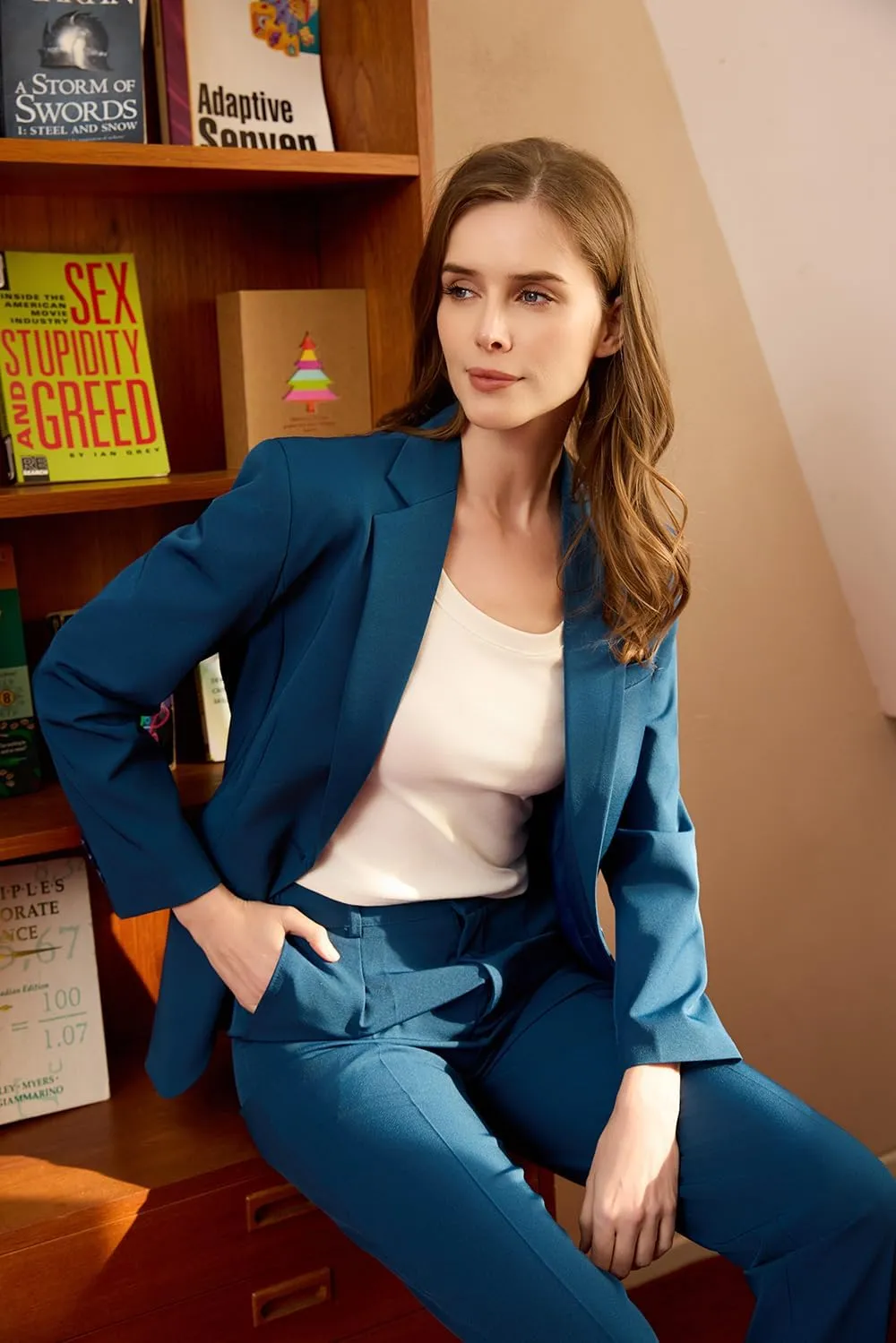 Women's Suits for Work Professional, Dressy Pant Suits for Women 2 Piece Outfits, Business Suit Set for Work