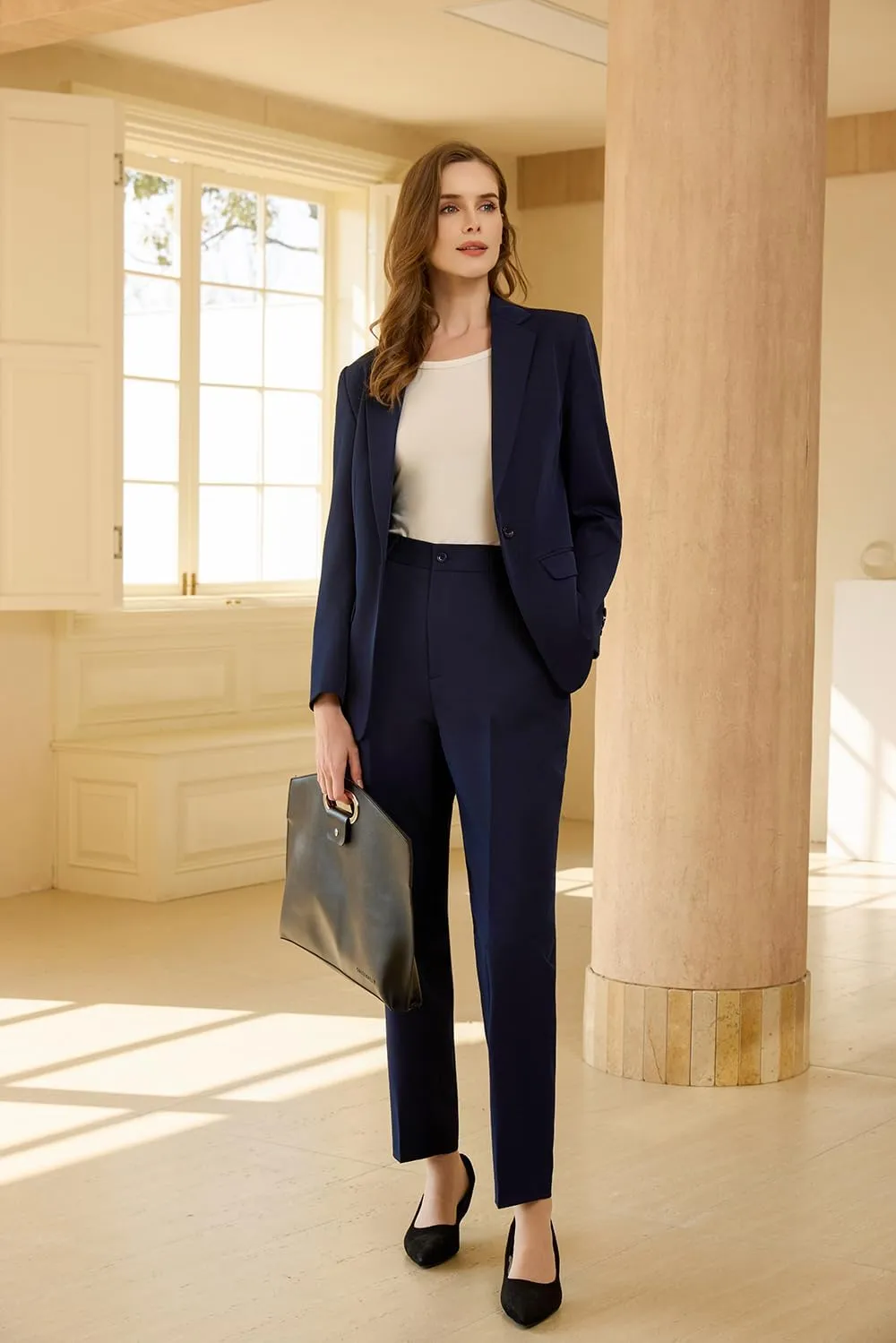 Women's Suits for Work Professional, Dressy Pant Suits for Women 2 Piece Outfits, Business Suit Set for Work