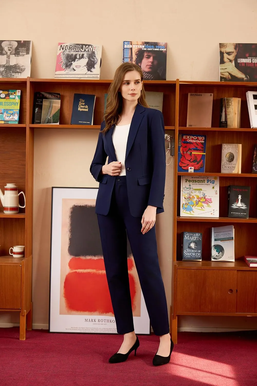 Women's Suits for Work Professional, Dressy Pant Suits for Women 2 Piece Outfits, Business Suit Set for Work