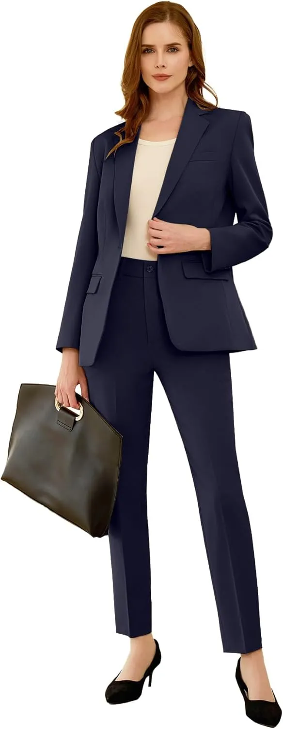 Women's Suits for Work Professional, Dressy Pant Suits for Women 2 Piece Outfits, Business Suit Set for Work