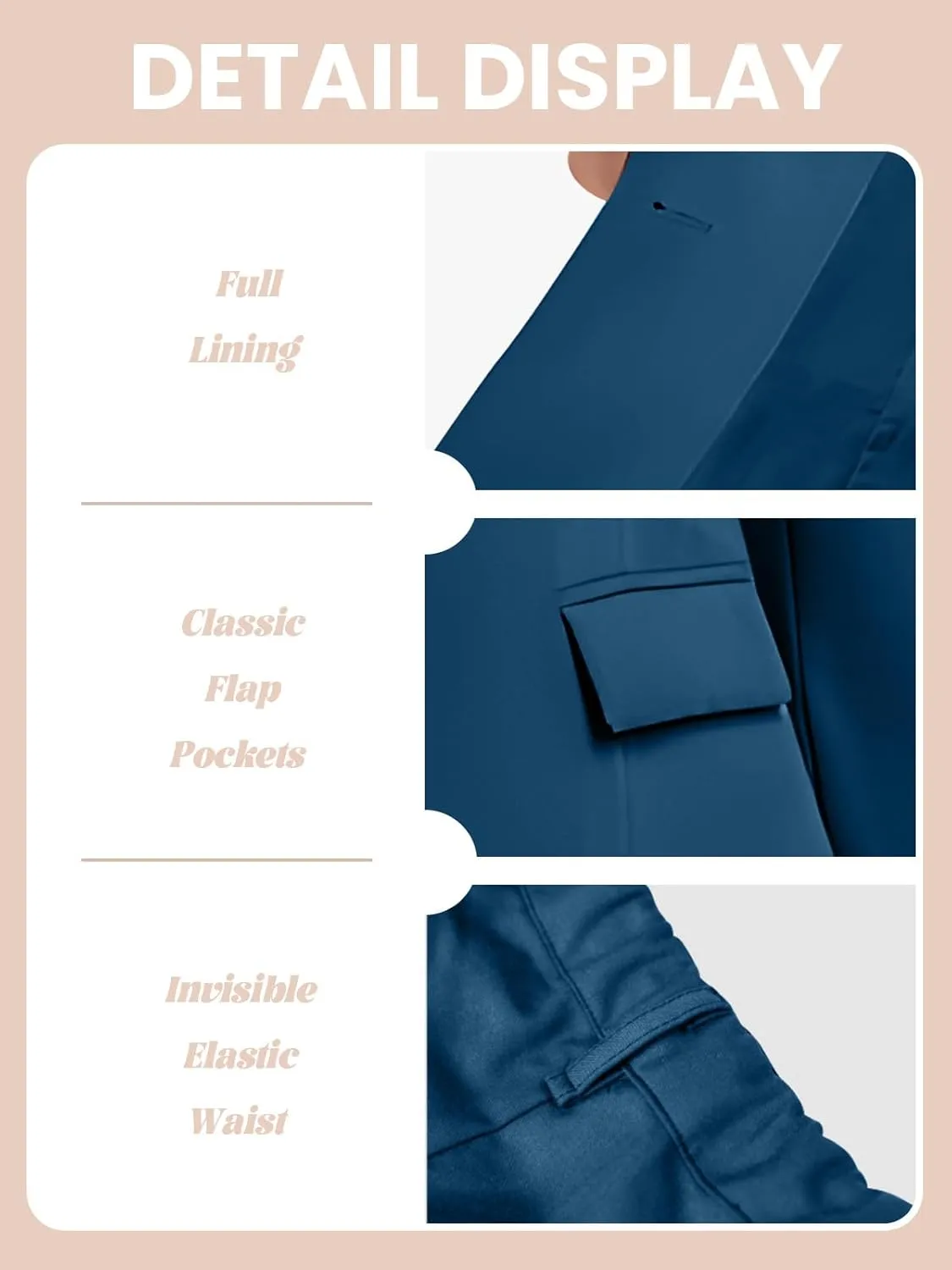 Women's Suits for Work Professional, Dressy Pant Suits for Women 2 Piece Outfits, Business Suit Set for Work