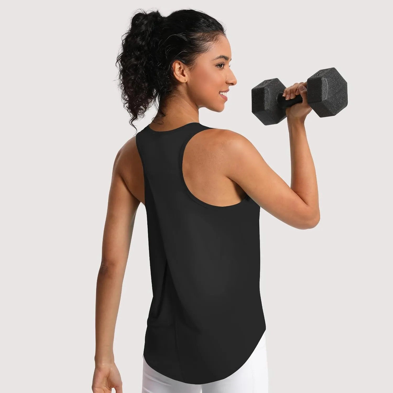 Women's Workout Tank Tops Racerback Top Sleeveless Running Shirts Athletic Gym Sports UPF 50 