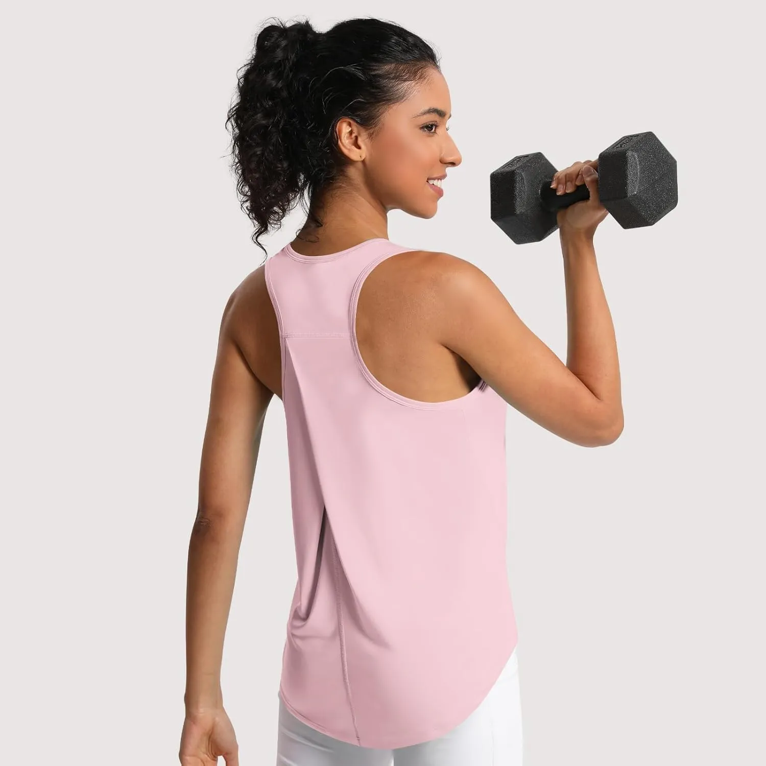 Women's Workout Tank Tops Racerback Top Sleeveless Running Shirts Athletic Gym Sports UPF 50 
