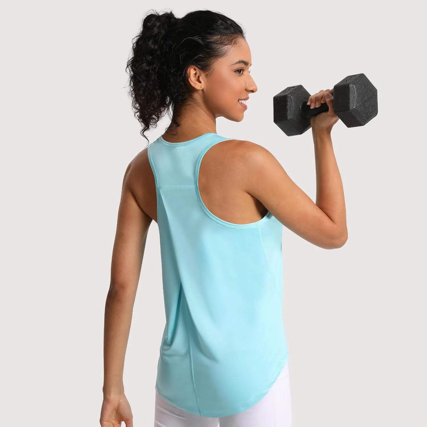 Women's Workout Tank Tops Racerback Top Sleeveless Running Shirts Athletic Gym Sports UPF 50 
