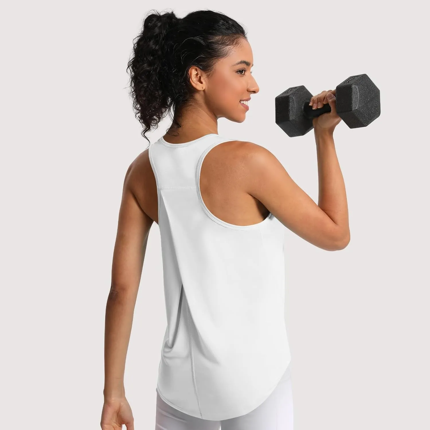 Women's Workout Tank Tops Racerback Top Sleeveless Running Shirts Athletic Gym Sports UPF 50 