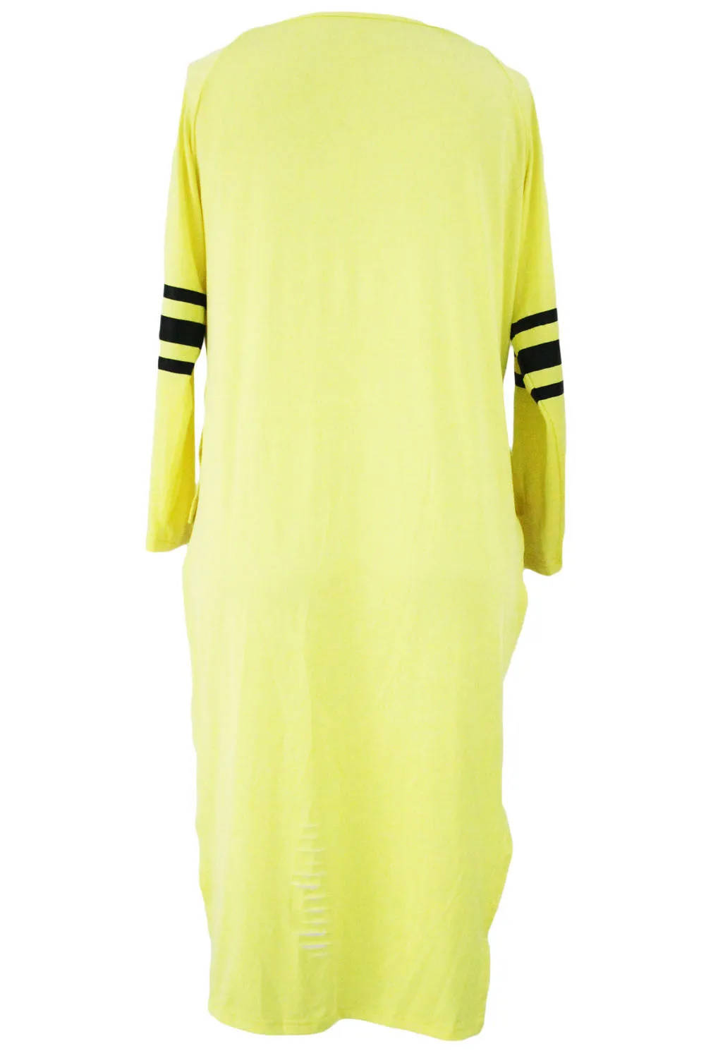 Yellow Print Stylish Basic Top