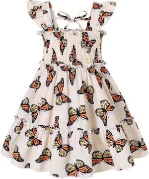 YOUNGER TREE Toddler Girl Dress Kids Sleeveless Ruffle Dresses for Girls Summer Outfits Beach Sundress