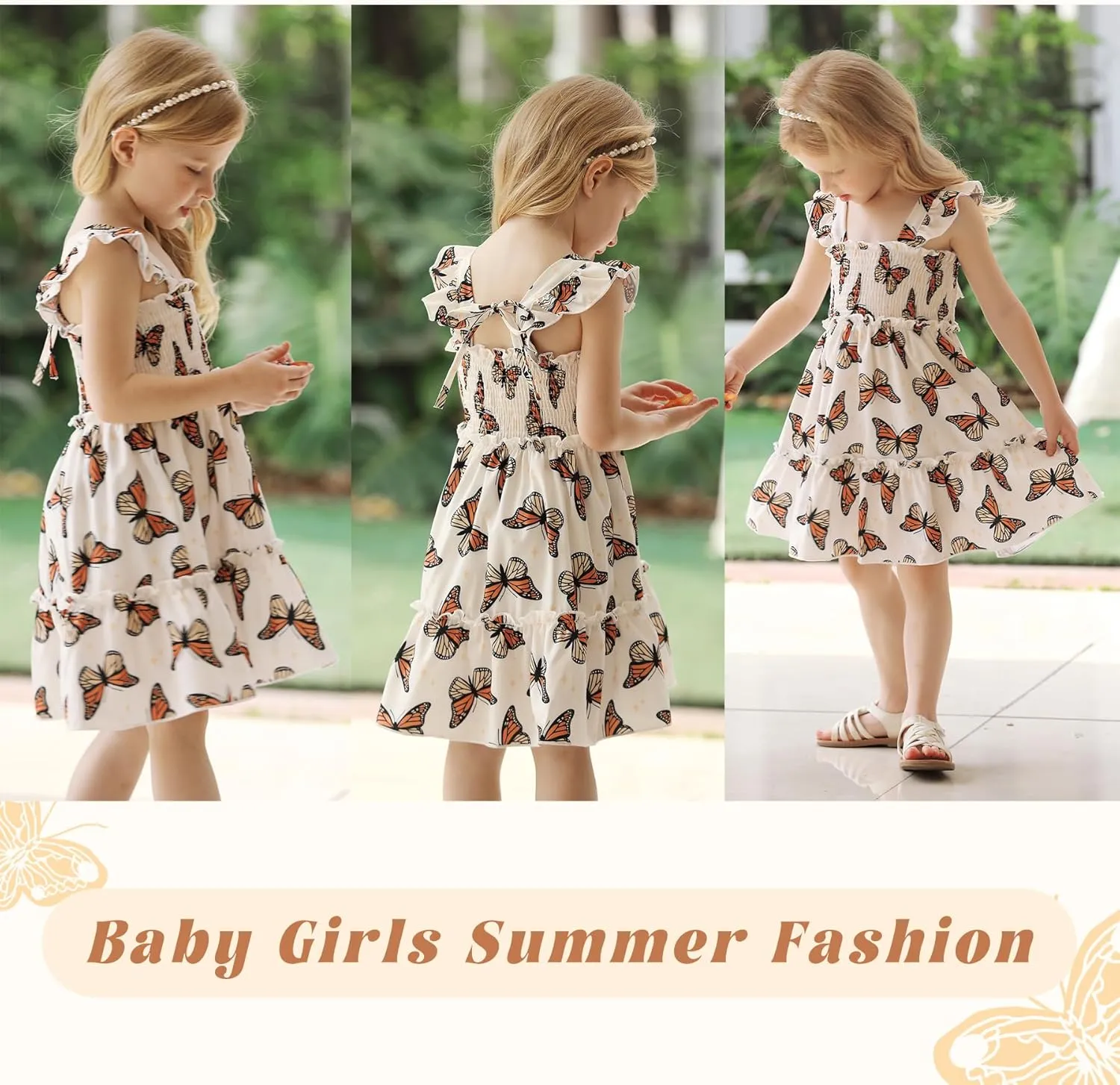 YOUNGER TREE Toddler Girl Dress Kids Sleeveless Ruffle Dresses for Girls Summer Outfits Beach Sundress