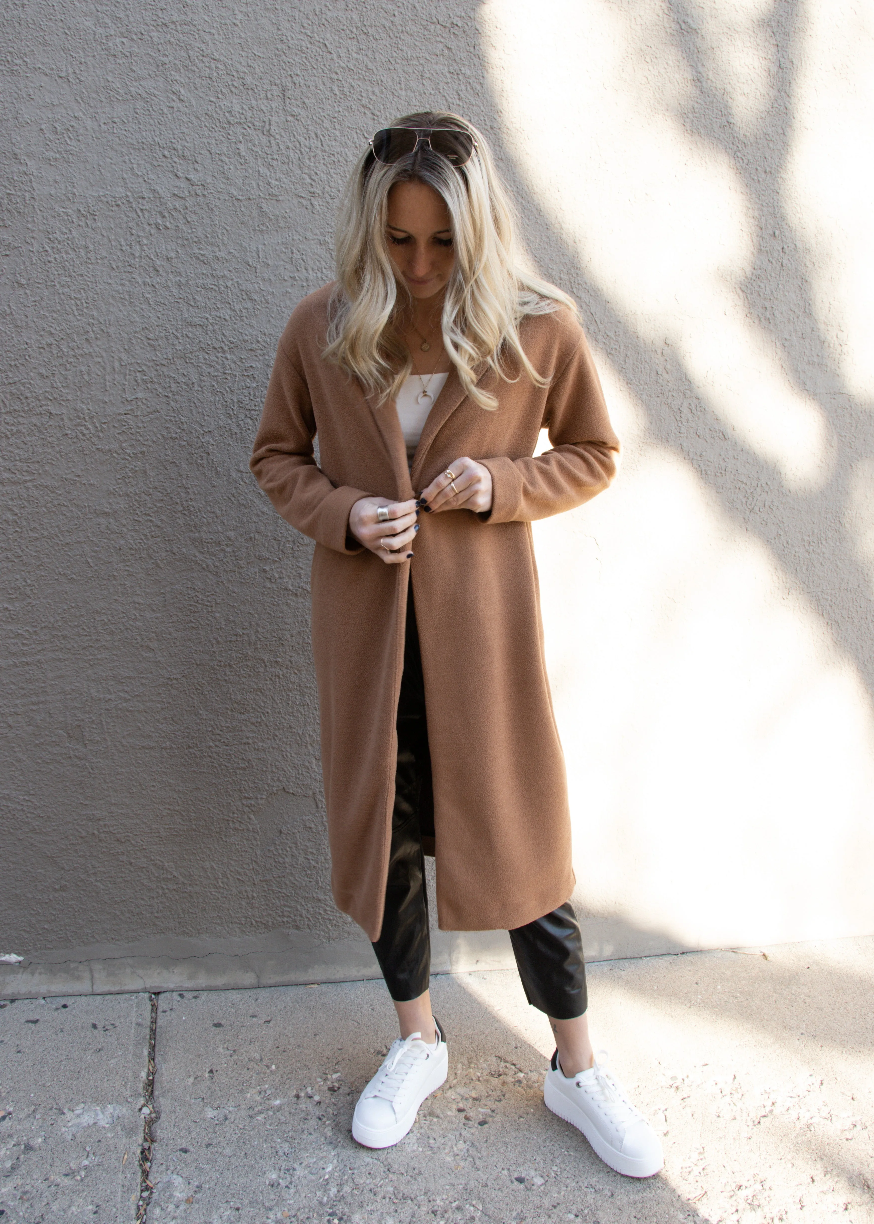 Z Supply Mason Knit Coat - CAMEL